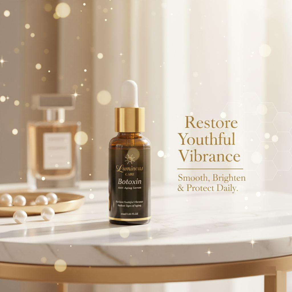 Botoxin Serum smoothing fine lines and expression wrinkles with hydrating dropper texture.