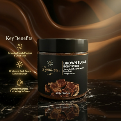 Brown Sugar Body Scrub benefits include brightening, smoothing rough patches, and deep hydration.
