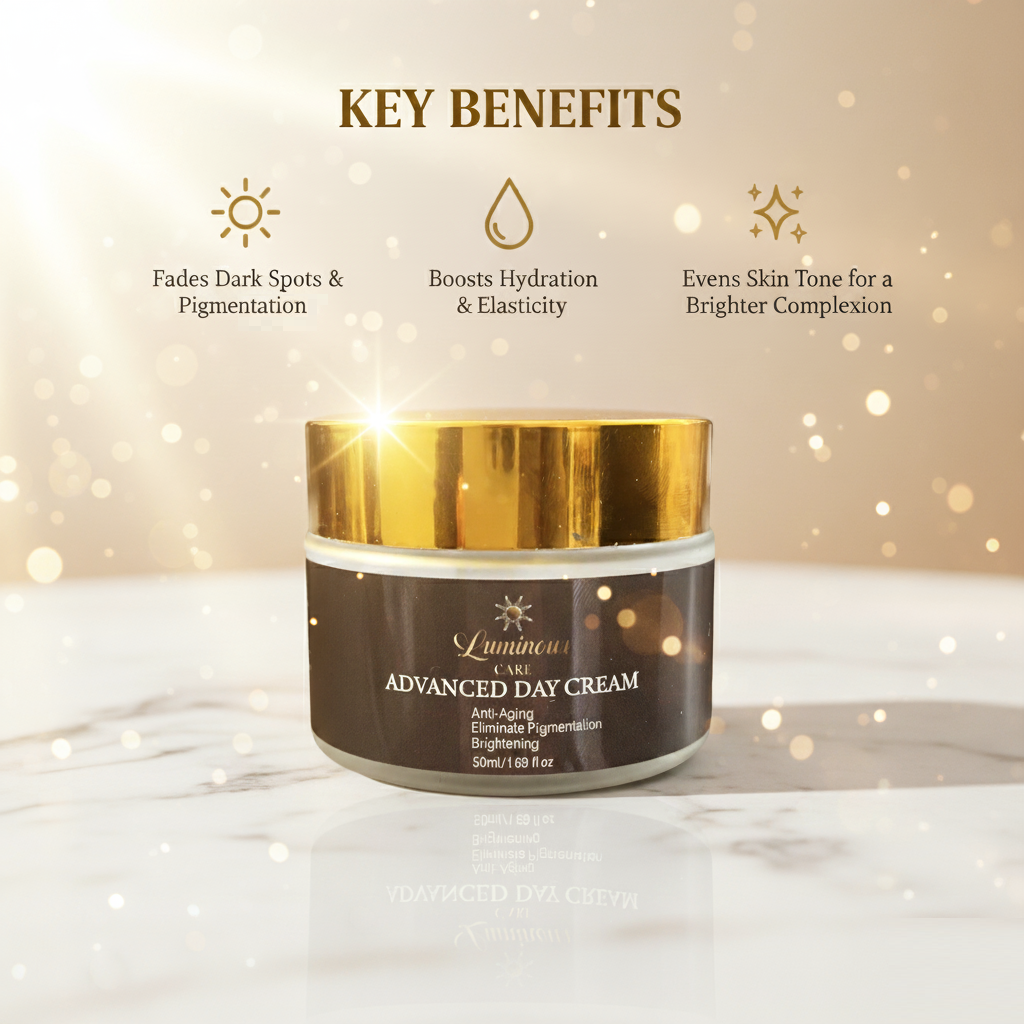 Luminous Care Advanced Day Cream benefits – fades dark spots, boosts hydration, evens skin tone