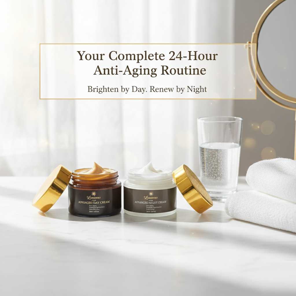 Luminous Care Advanced Anti-Aging Day & Night Skincare Cream 2 x 50ml Jar Duo Set