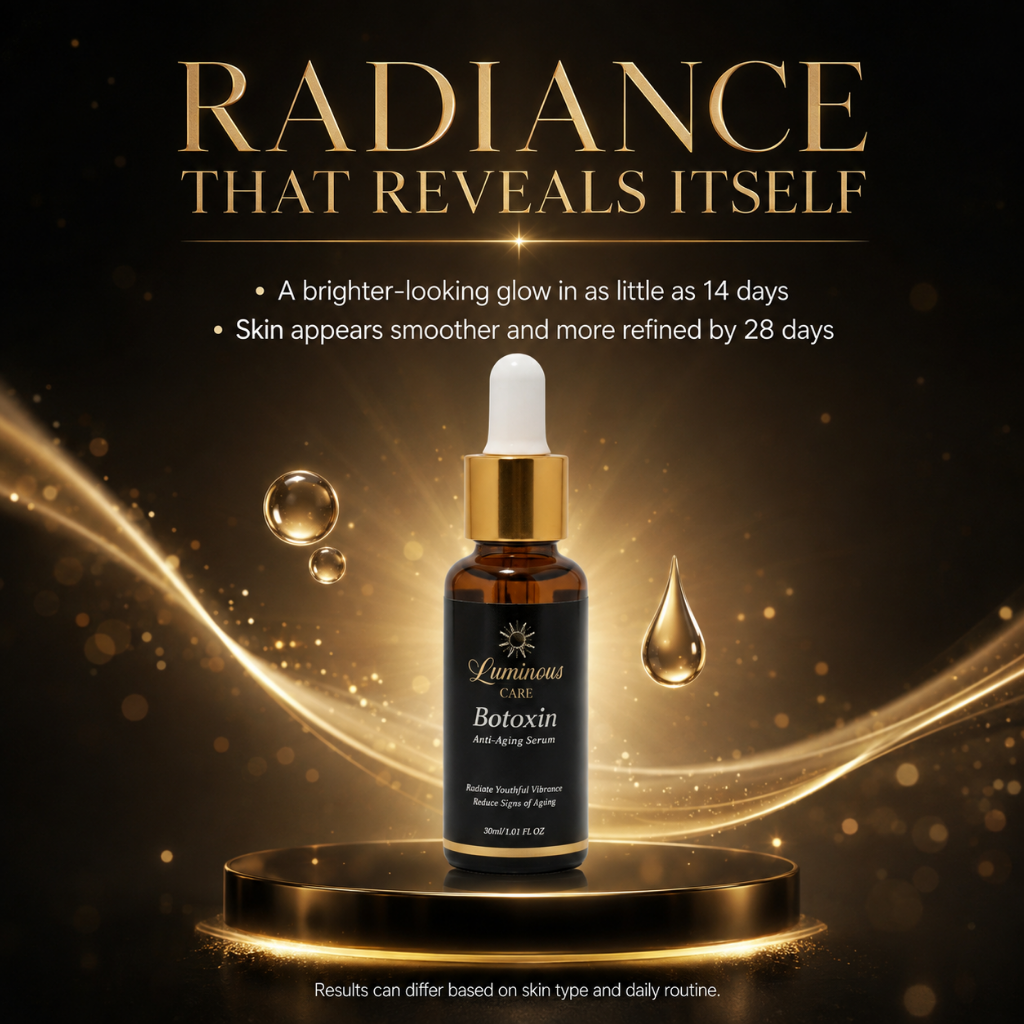 Luminous Care Botoxin Anti-Aging Face Serum 30mL – Peptides, Retinol, Vitamin C &amp; Hyaluronic Acid
