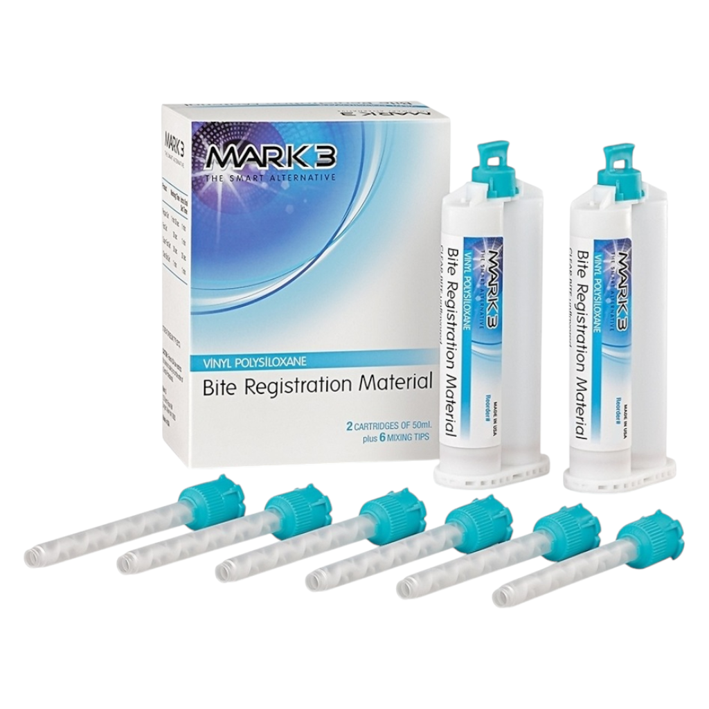 MARK3 VPS Bite Registration Fast Set 2 × 50 mL Cartridges & 6 Mixing Tips Hero