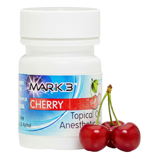 MARK3 Topical Anesthetic Gel Cherry 1oz Jar Hero