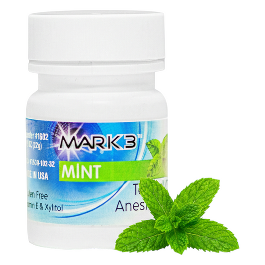 MARK3 Topical Anesthetic Gel Mint 1oz Jar Hero