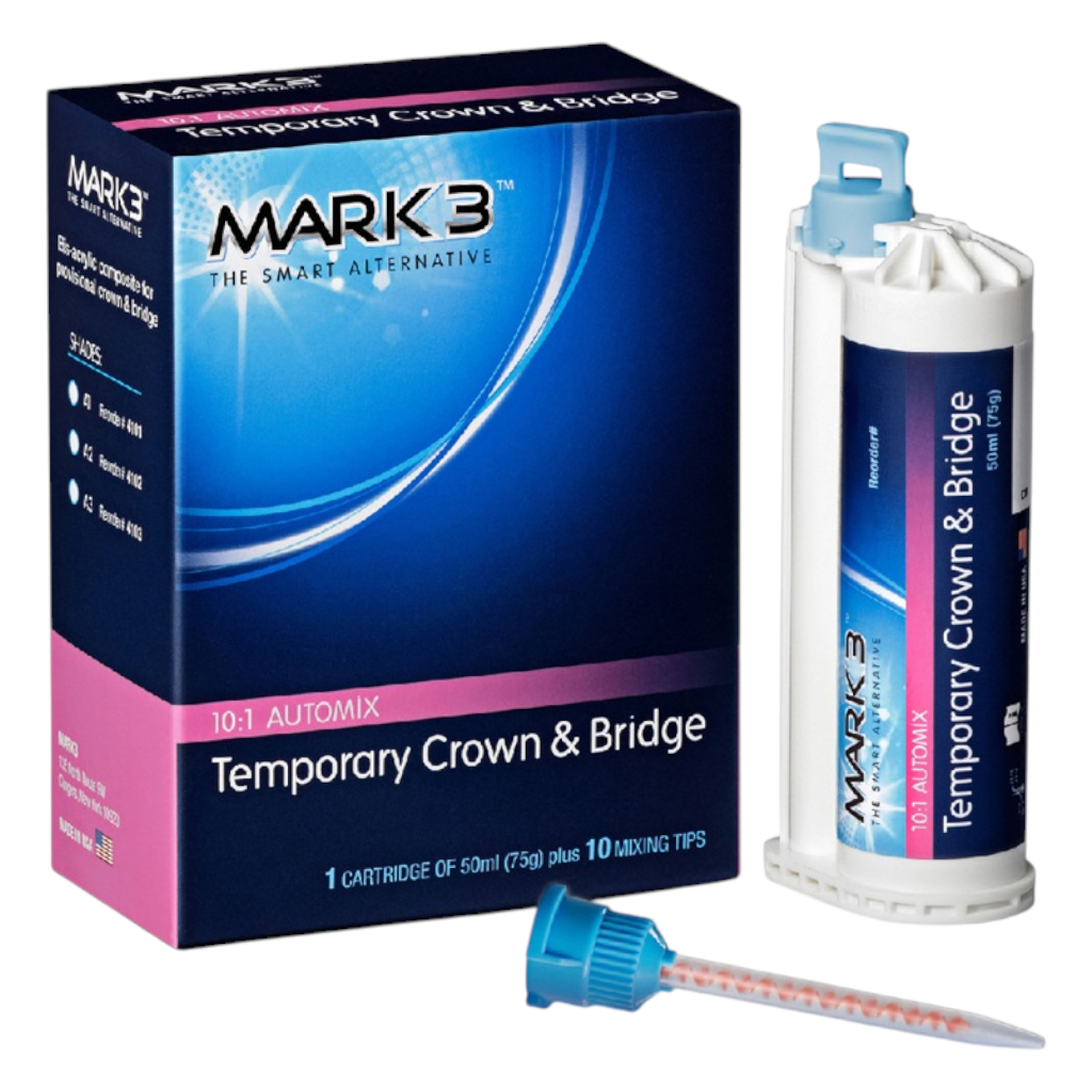 MARK3 Temporary Crown & Bridge Material A2 Automix 10:1 Cartridge Kit 4102 Hero