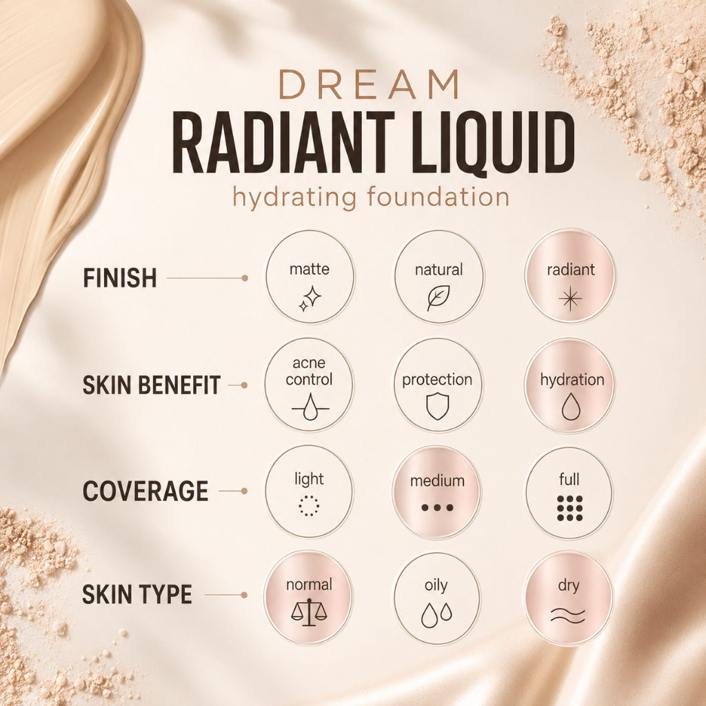 Maybelline Dream Radiant Liquid Foundation 50 Creamy Natural Hydrating 1 fl oz