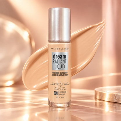 Maybelline Dream Radiant Liquid Hydrating Foundation 35 Nude Beige 1 fl oz