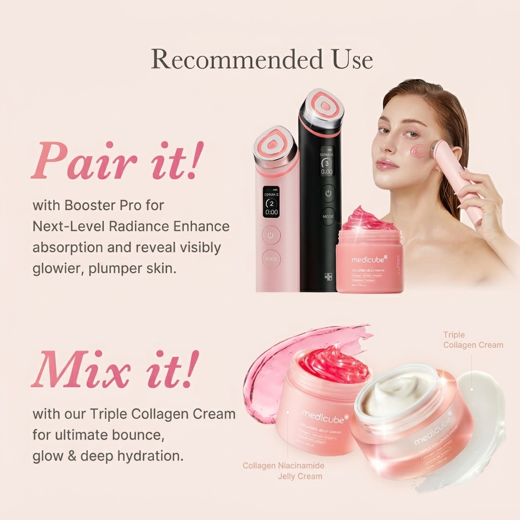 Medicube Collagen Niacinamide Jelly Cream 110mL / 3.71 fl oz – Hydrating Face Moisturizer Pair It