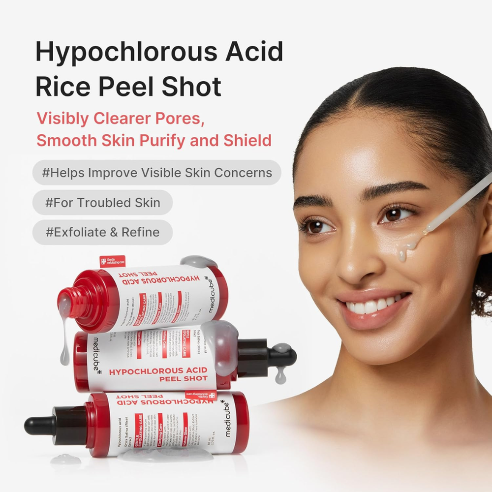 Medicube Hypochlorous Acid Rice Peel Shot 80mL – Gentle Exfoliating Skin Treatment Info