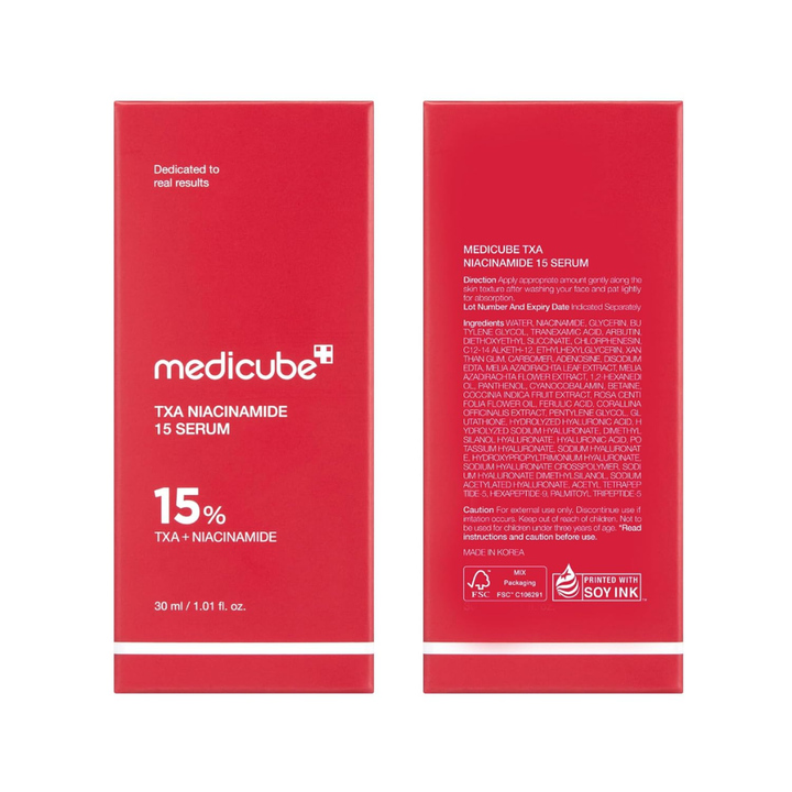 Medicube TXA Niacinamide 15% Serum 30mL / 1.01 fl oz – Brightening Hydrating Face Serum Box