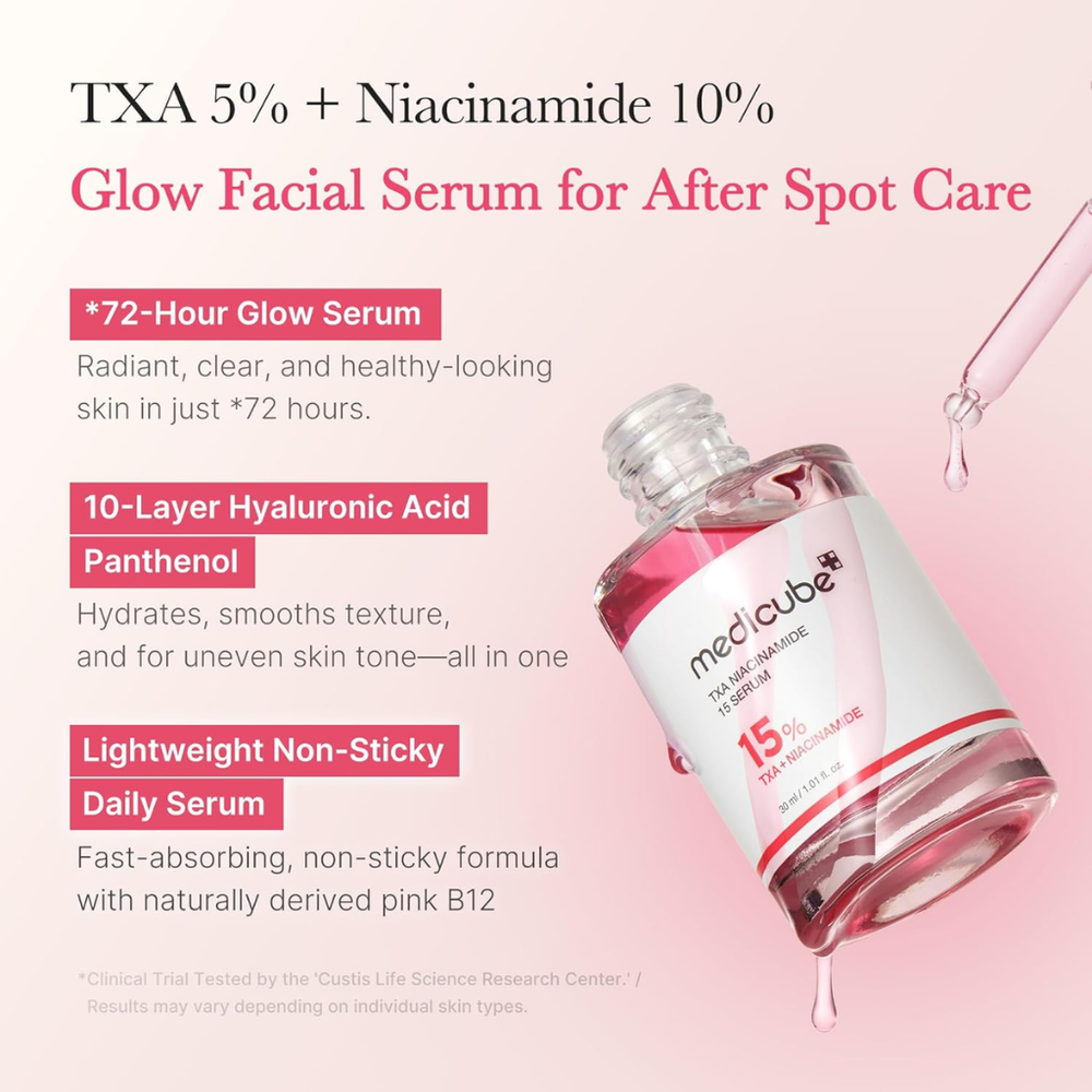 Medicube TXA Niacinamide 15% Serum 30mL / 1.01 fl oz – Brightening Hydrating Face Serum Glow