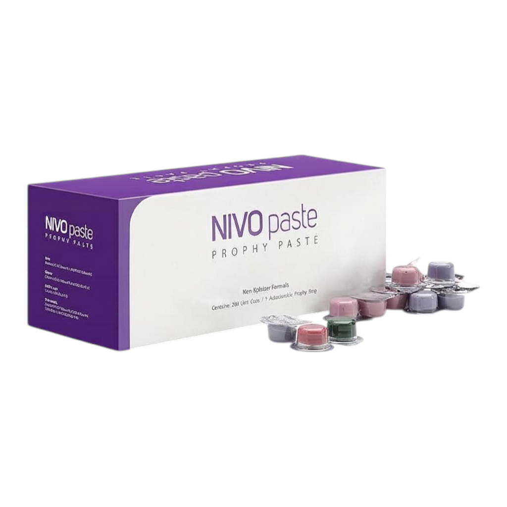 NIVO Paste Dental Prophy Paste Mint Flavor Medium Grit 200 Cups – Fluoride Polishing Paste