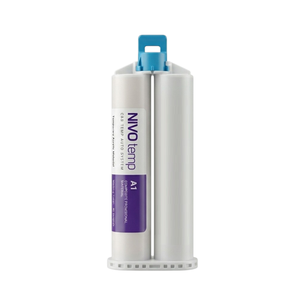 NIVO Temp A1 Dental Temporary Crown & Bridge Material 1:1 Automix 50mL Cartridge Hero