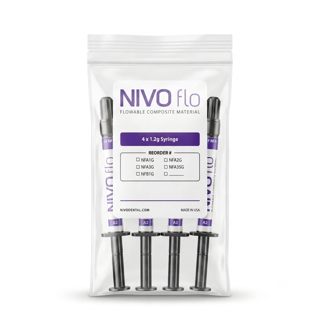 NIVO Flo Flowable Composite A2 1g Syringes 4 Pack