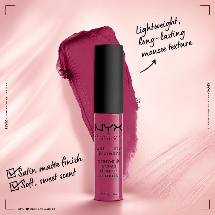 NYX Soft Matte Lip Cream Prague SMLC18 Matte Liquid Lipstick 8mL