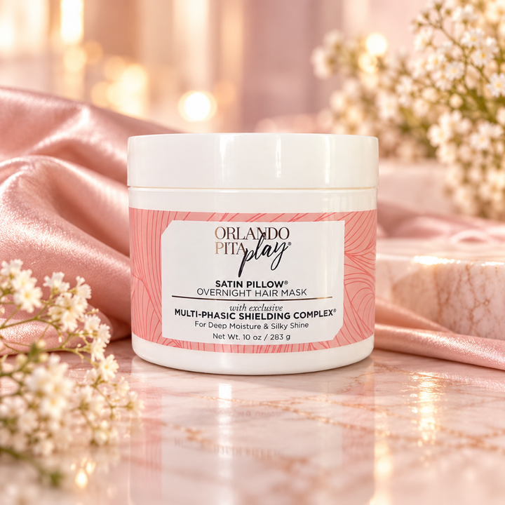 Orlando Pita Play Satin Pillow Overnight Hair Mask – Deep Moisture &amp; Silky Shine – 10 oz
