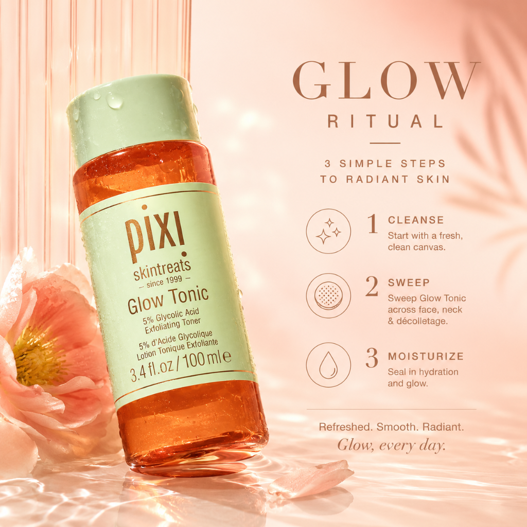 Pixi Glow Tonic 5% Glycolic Acid Exfoliating Toner 3.4 fl oz 100ml