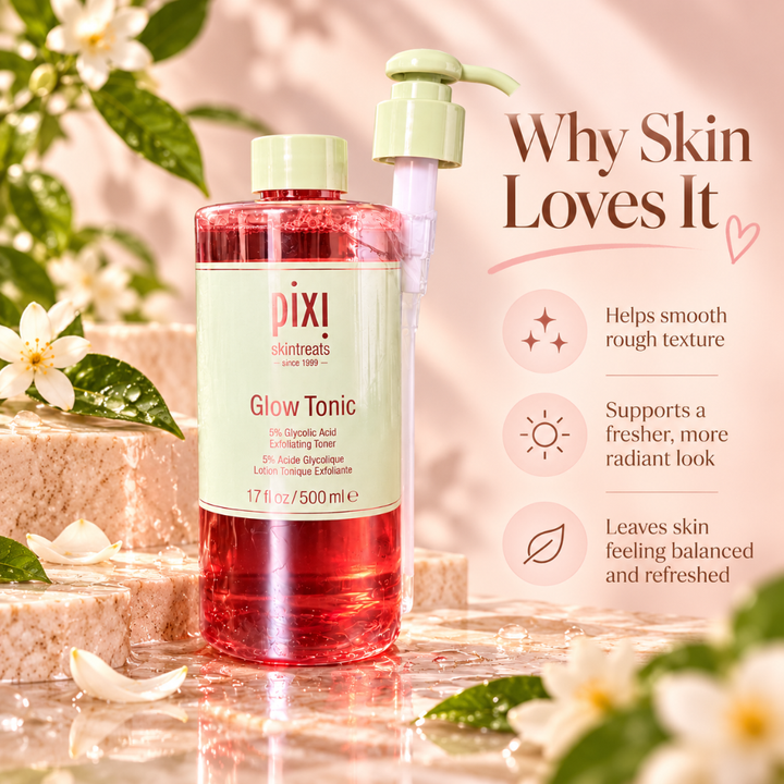 Pixi Glow Tonic 5% Glycolic Acid Exfoliating Toner 500ml / 17 fl oz