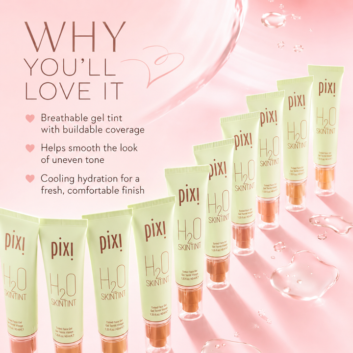 Pixi H2O SkinTint Tinted Face Gel Mahogany 1.2 fl oz