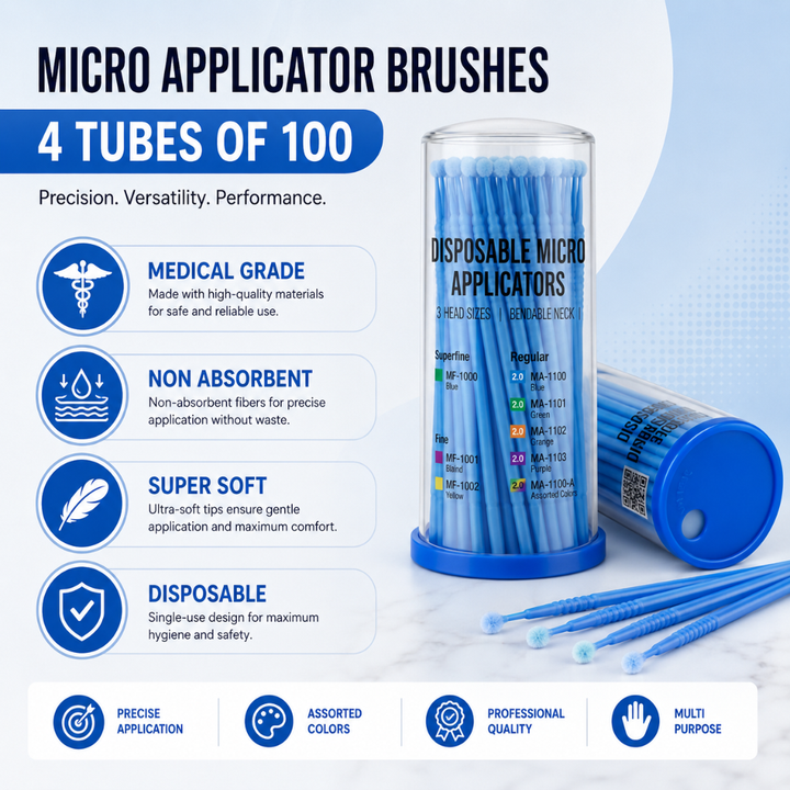 PlastCare USA Disposable Micro Applicators Tips Tubes