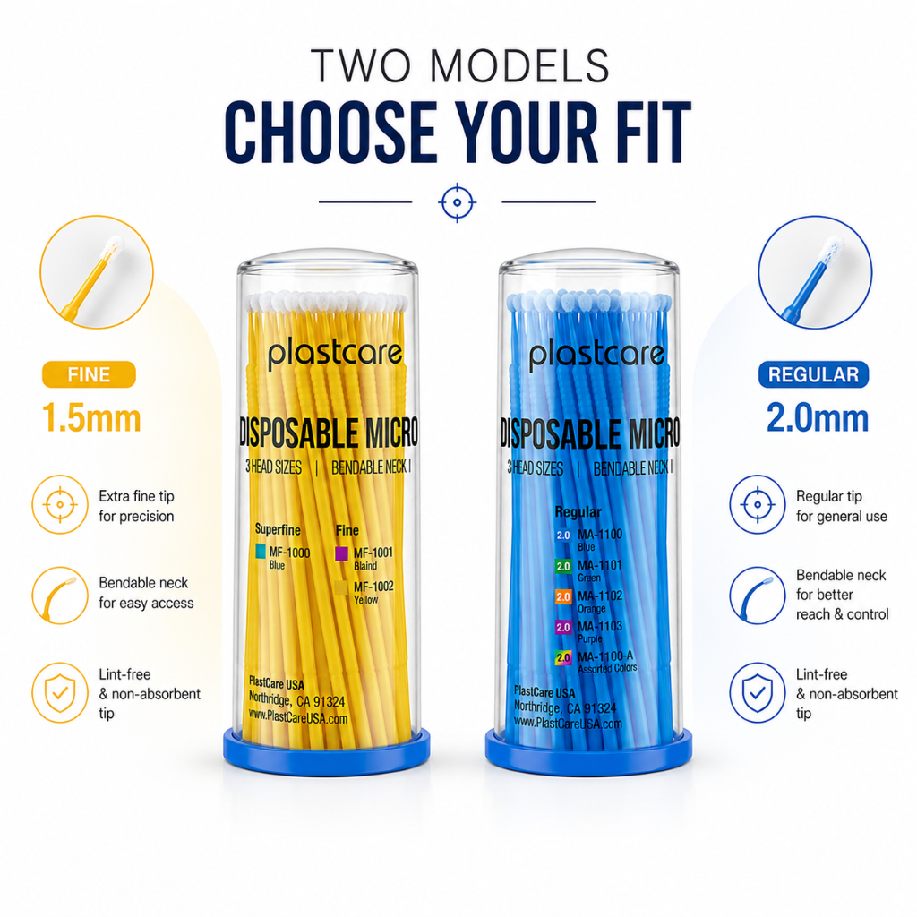 PlastCare USA Disposable Micro Applicators Tips Tubes Models