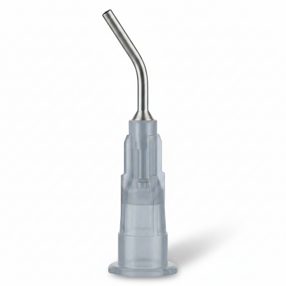 PlastCare USA Pre-Bent Dispensing Tips 27 Gauge 0.4mm Grey