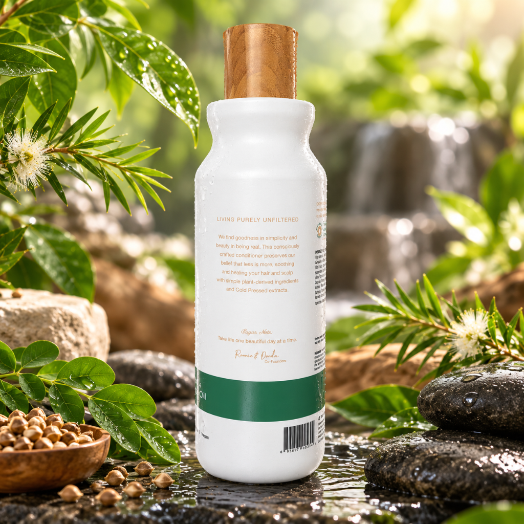 Raw Sugar The Scalp Restore Conditioner – Activated Charcoal, Tea Tree & Moringa Oil – 18 fl oz