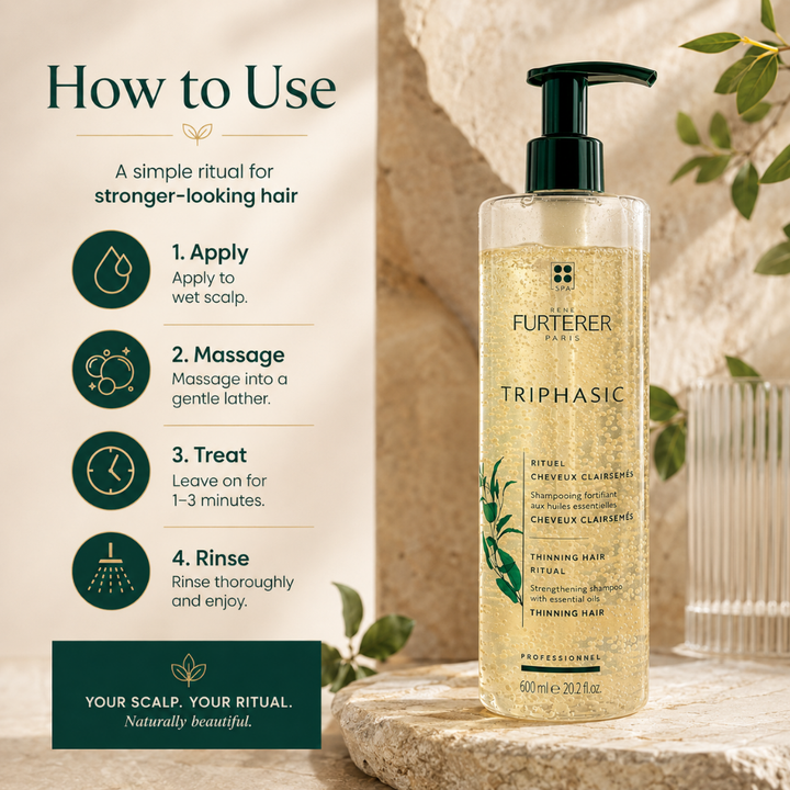 Rene Furterer Triphasic Strengthening Shampoo Thinning Hair (600ml) 20.2oz