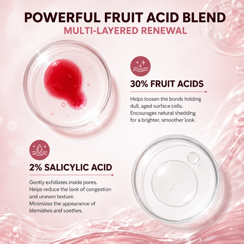 SANLIVNA AHA 30% BHA 2% Exfoliating Face Serum Salicylic Glycolic Acid 30ml