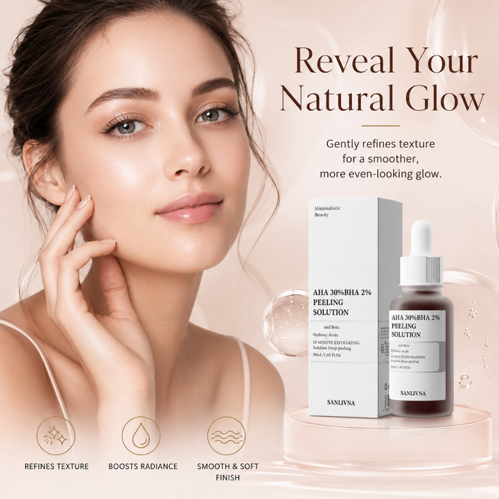 SANLIVNA AHA 30% BHA 2% Exfoliating Face Serum Salicylic Glycolic Acid 30ml