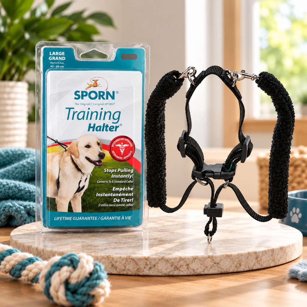 SPORN Training Halter for Dogs Large 43–60 cm Adjustable No-Pull Walking Collar