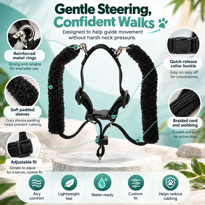 SPORN Training Halter for Dogs Large 43–60 cm Adjustable No-Pull Walking Collar