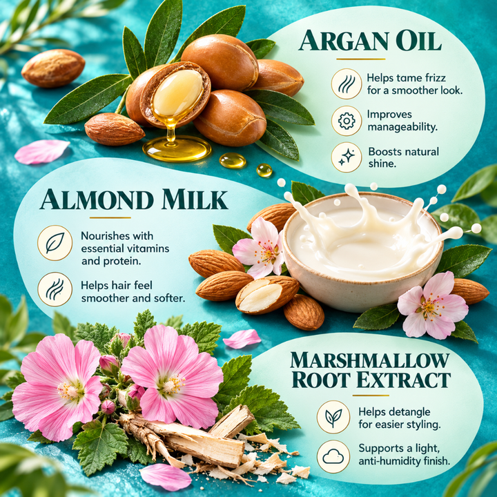 SheaMoisture Argan Oil &amp; Almond Milk Smooth &amp; Tame Conditioner 384ml for Frizzy Hair