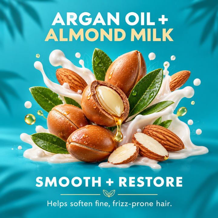SheaMoisture Argan Oil &amp; Almond Milk Smooth &amp; Tame Conditioner 384ml for Frizzy Hair