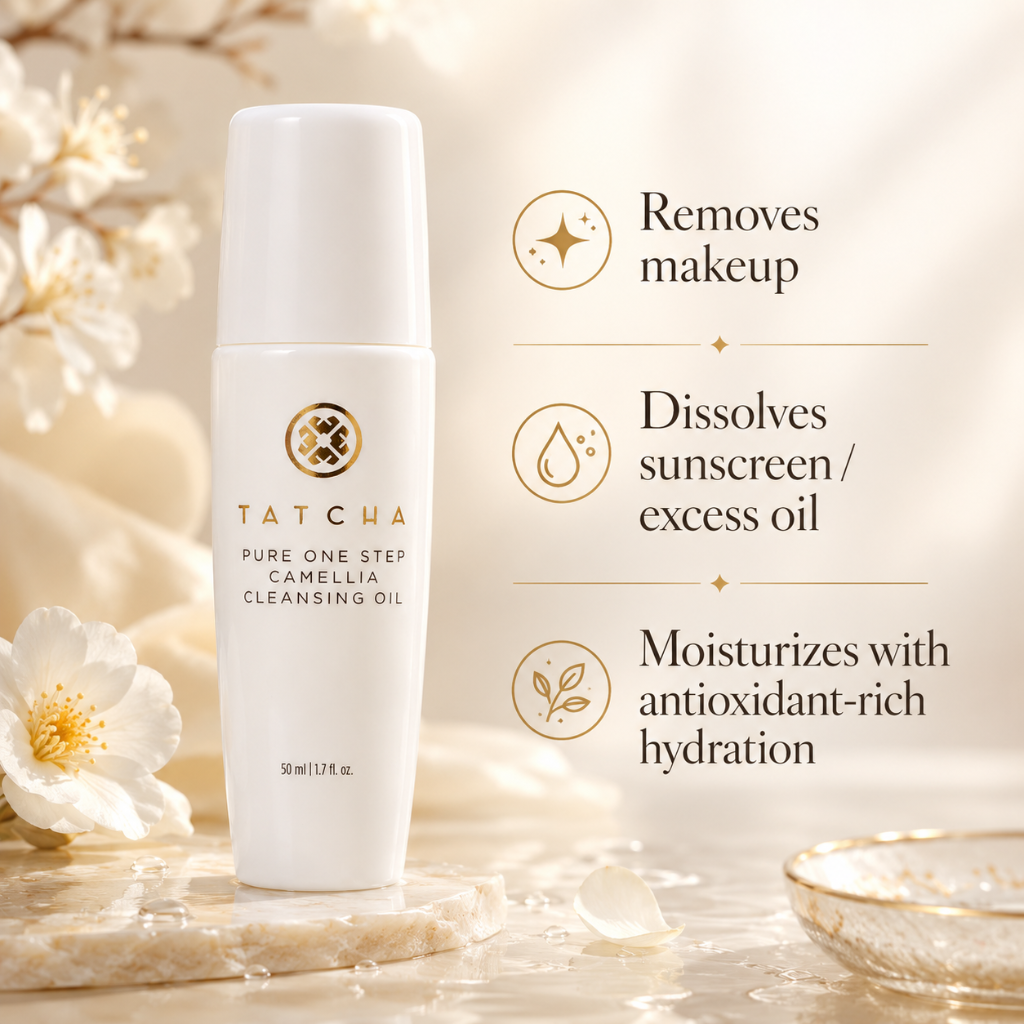 Tatcha Pure One Step Camellia Cleansing Oil Travel Size 50ml 1.7oz New