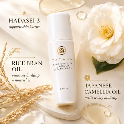 Tatcha Pure One Step Camellia Cleansing Oil Travel Size 50ml 1.7oz New