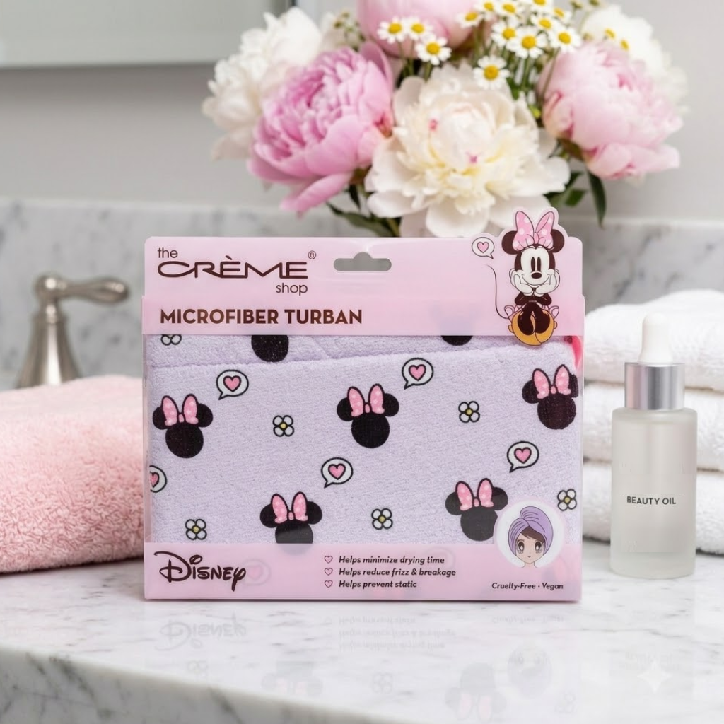 The Crème Shop Disney Minnie Mouse Microfiber Hair Towel Turban New