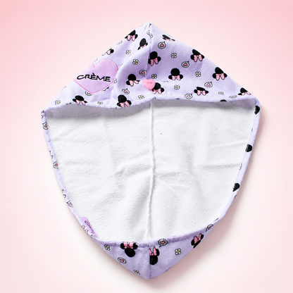 The Crème Shop Disney Minnie Mouse Microfiber Hair Towel Turban New