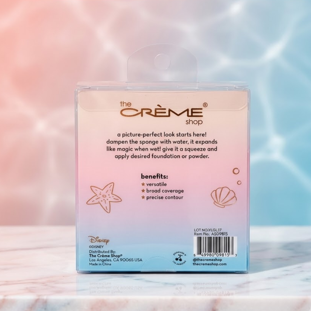 The Crème Shop Disney Princess Ariel Shore Blend Fantasy Sponge Duo