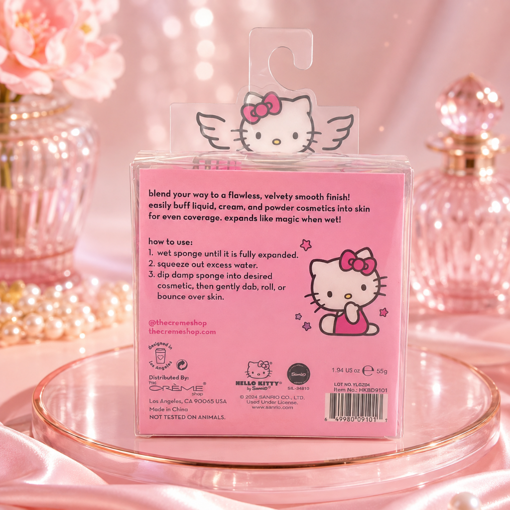 The Crème Shop x Hello Kitty Premium Plush Makeup Blender Duo