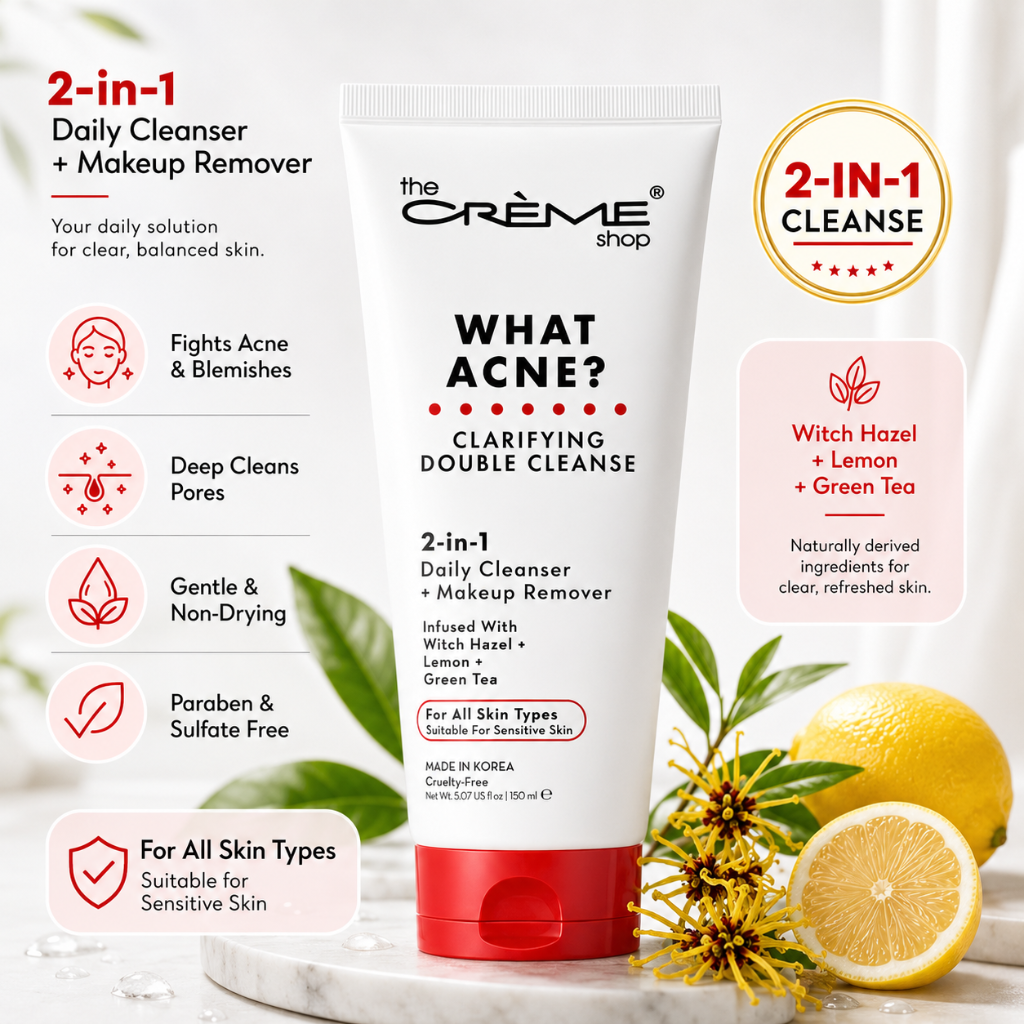 The Crème Shop What Acne 2-in-1 Clarifying Double Cleanse Face Wash 150ml