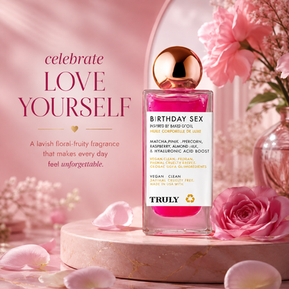 Truly Birthday Sex Luxury Shimmer Body Oil Peptides & Hyaluronic Acid 3.1 fl oz