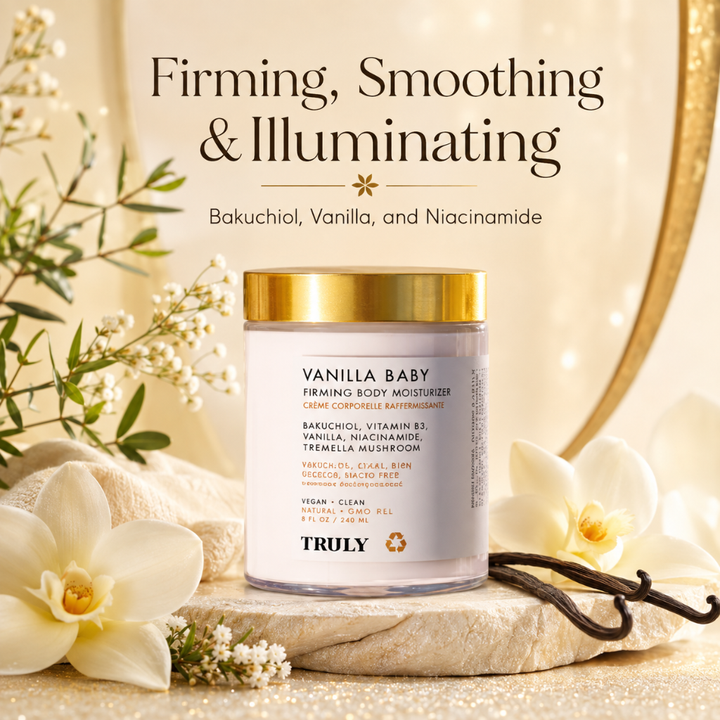 Truly Vanilla Baby Shimmer Body Butter Bakuchiol Niacinamide 6.7 oz Moisturizer