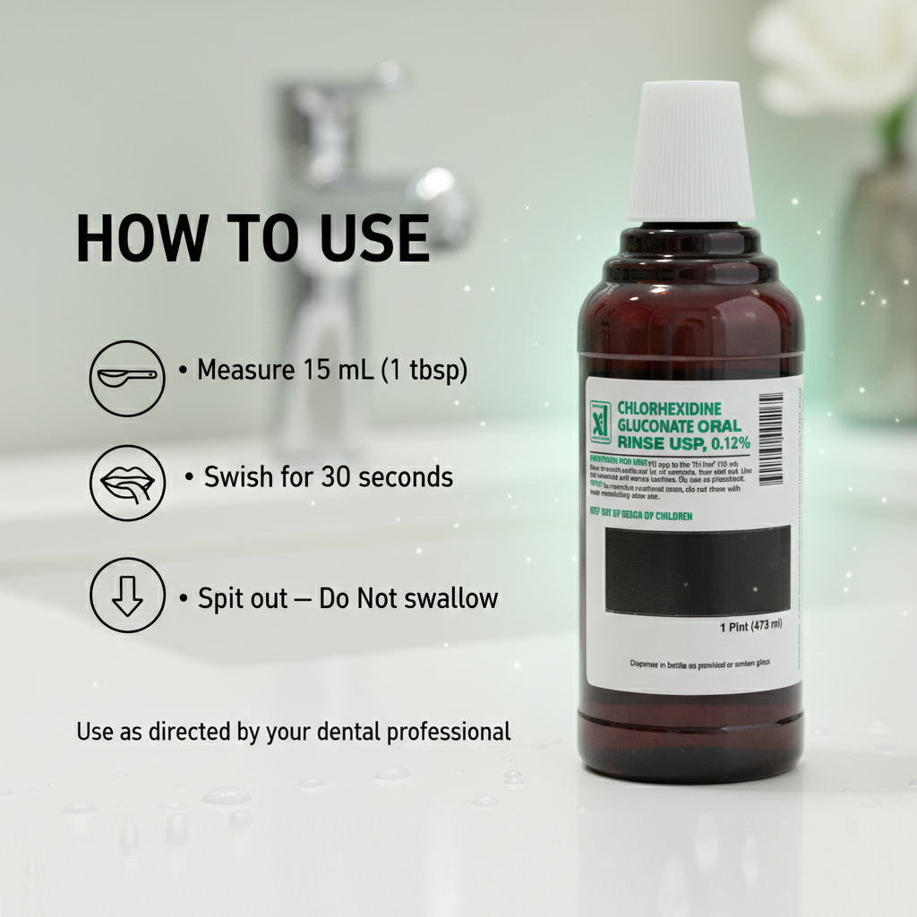 Xttrium Labs Dental 0.12% CHG Oral Rinse Mint Flavor Mouthwash 16oz Bottle – Chlorhexidine Gluconate How To Use