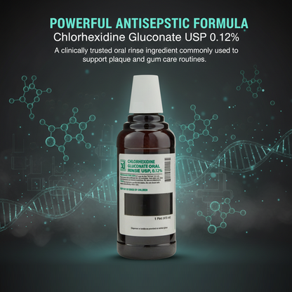 Xttrium Labs Dental 0.12% CHG Oral Rinse Mint Flavor Mouthwash 16oz Bottle – Chlorhexidine Gluconate Powerful