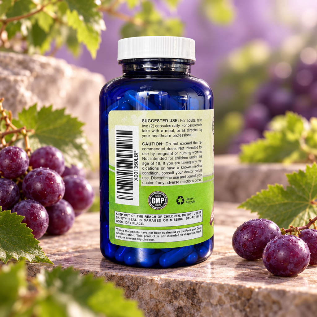 aSquared Nutrition Resveratrol Ultra Strength 1000mg – 180 Capsules – 90 Day Supply
